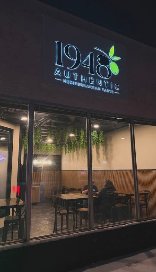 1948 Authentic storefront at night